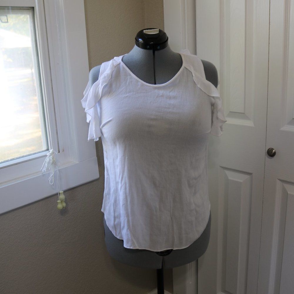 New Directions Shirt Cold Shoulder Off Shoulder